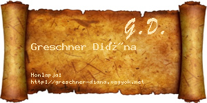 Greschner Diána névjegykártya
